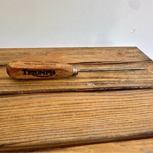 NEW Triumph Wooden Handle Metal Ice Pick Tool